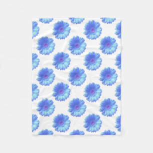Blauer Gänseblümchen Fleecedecke