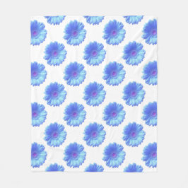 Blauer Gänseblümchen Fleecedecke