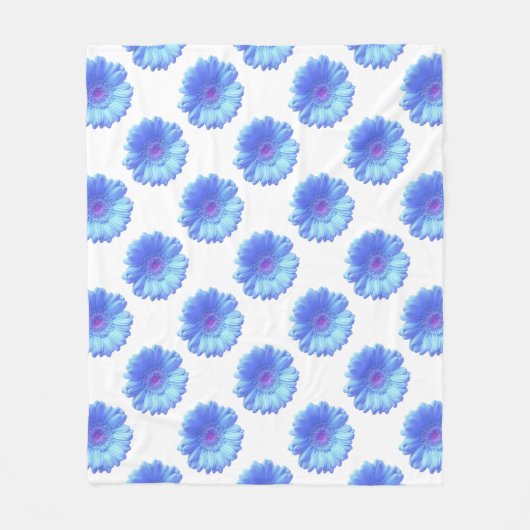 Blauer Gänseblümchen Fleecedecke (Vorderseite)