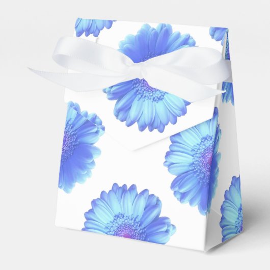 Blauer Gänseblümchen Geschenkschachtel (Vorderseite)