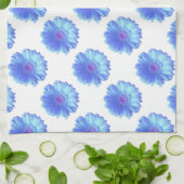 Blauer Gänseblümchen Geschirrtuch (Gefaltet)