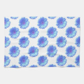Blauer Gänseblümchen Geschirrtuch (Horizontal)