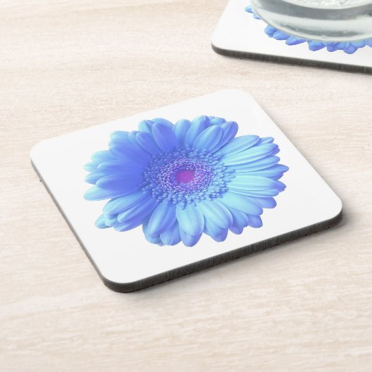 Blauer Gänseblümchen Getränkeuntersetzer (Linke Seite)