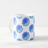 Blauer Gänseblümchen Kaffeetasse (Vorderseite Links)