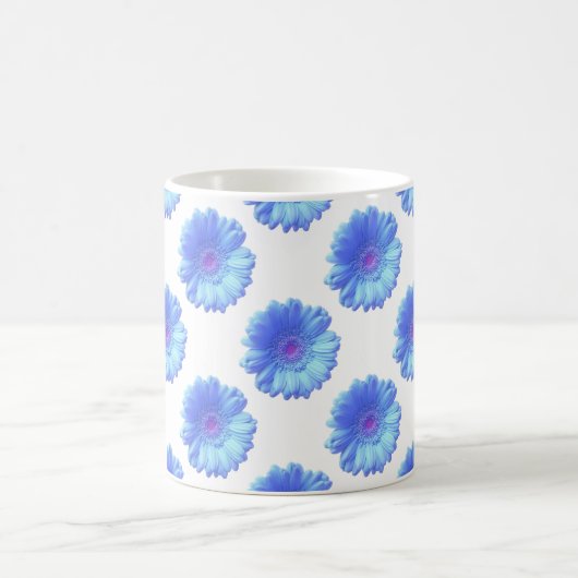 Blauer Gänseblümchen Kaffeetasse (Mittel)