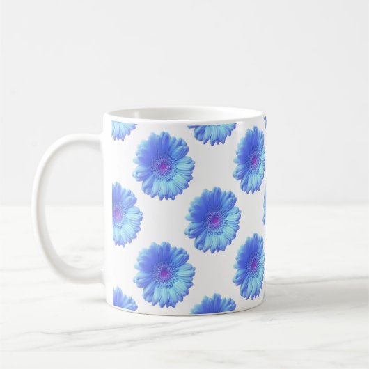 Blauer Gänseblümchen Kaffeetasse (Links)