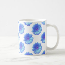 Blauer Gänseblümchen Kaffeetasse