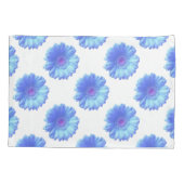 Blauer Gänseblümchen Kissenbezug (Rückseite)