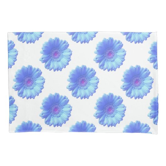 Blauer Gänseblümchen Kissenbezug (Vorderseite)