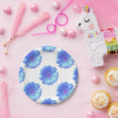 Blauer Gänseblümchen Pappteller (Party)