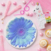 Blauer Gänseblümchen Pappteller (Party)