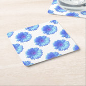 Blauer Gänseblümchen Rechteckiger Pappuntersetzer (angewinkelt)