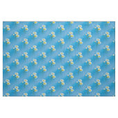 blauer Gänseblumenstoff Stoff (Fat Quarter (45,7 x 55,9 cm))