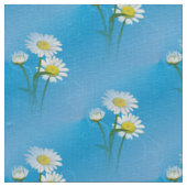 blauer Gänseblumenstoff Stoff (Nahaufnahme)