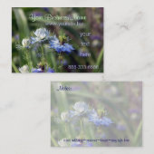 Blauer Garten blüht Geschäfts-Visitenkarten Visitenkarte (Vorne/Hinten)