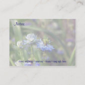 Blauer Garten blüht Geschäfts-Visitenkarten Visitenkarte (Rückseite)