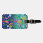 Blauer Garten Blume Hübsches Design Gepäckanhänger (Vorderseite horizontal)