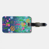 Blauer Garten Blume Hübsches Design Gepäckanhänger (Rückseite horizontal)