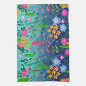 Blauer Garten Blume Hübsches Design Geschirrtuch (Vertikal)