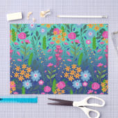 Blauer Garten Blume Hübsches Design Seidenpapier (Handwerk)