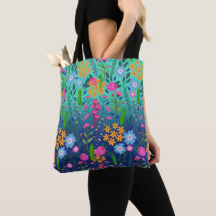 Blauer Garten Blume Hübsches Design Tasche