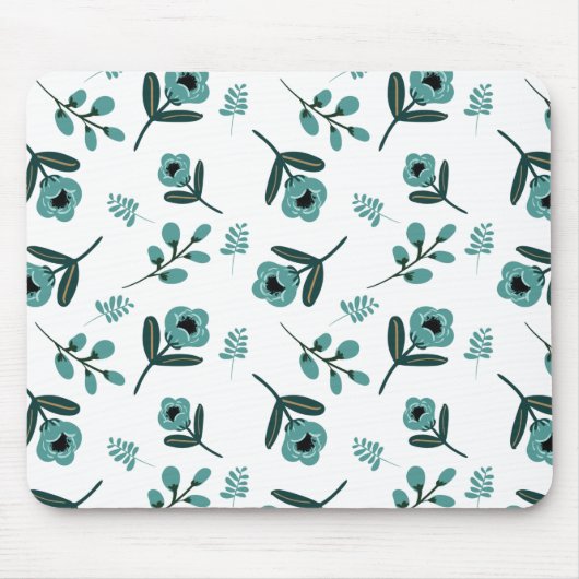 Blauer Garten Blumenstrauß Mousepad (Vorne)