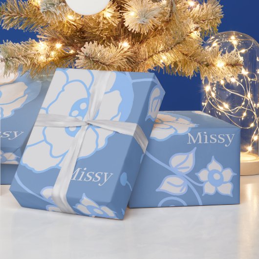 Blauer Garten Geschenkpapier (Feiertage)