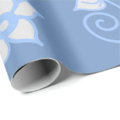 Blauer Garten Geschenkpapier (Rolleneckpunkt)