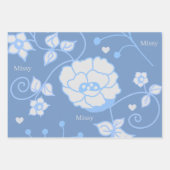 Blauer Garten Geschenkpapier Set (Vorderseite 2)
