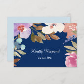 Blauer Garten Hochzeit von Navy RSVP (Vorne/Hinten)