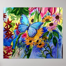 Blauer Garten Poster