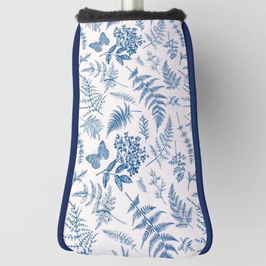 Blauer Garten Schmetterling und Blumengarten Muste Golf Headcover (Rotieren 90)