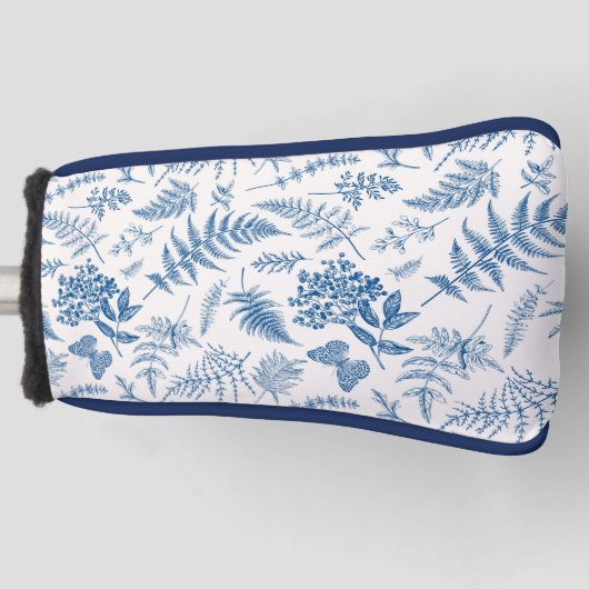 Blauer Garten Schmetterling und Blumengarten Muste Golf Headcover (Vorderseite)