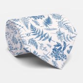 Blauer Garten Schmetterling und Blumengarten Muste Krawatte (Gerollt)