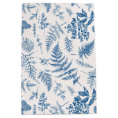 Blauer Garten Schmetterling und Blumengarten Muste Mittlere Geschenktüte (Vorderseite)