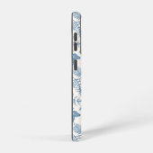 Blauer Garten Schmetterling und Blumengarten Muste Samsung Galaxy Hülle (Rechte Seite)