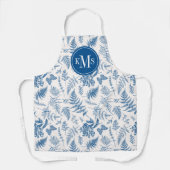 Blauer Garten Schmetterling und Blumengarten Muste Schürze (Vorderseite)