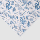 Blauer Garten Schmetterling und Blumengarten Muste Seidenpapier (Ausschnitt)