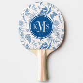 Blauer Garten Schmetterling und Blumengarten Muste Tischtennis Schläger (Vorderseite)