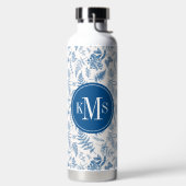 Blauer Garten Schmetterling und Blumengarten Muste Trinkflasche (links)