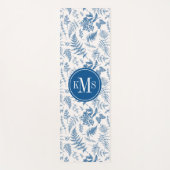 Blauer Garten Schmetterling und Blumengarten Muste Yogamatte (Vorderseite)