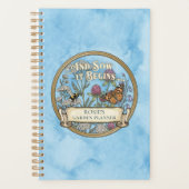 Blauer Gartenplaner – Individuelles Notizbuch Planer (Vorderseite)
