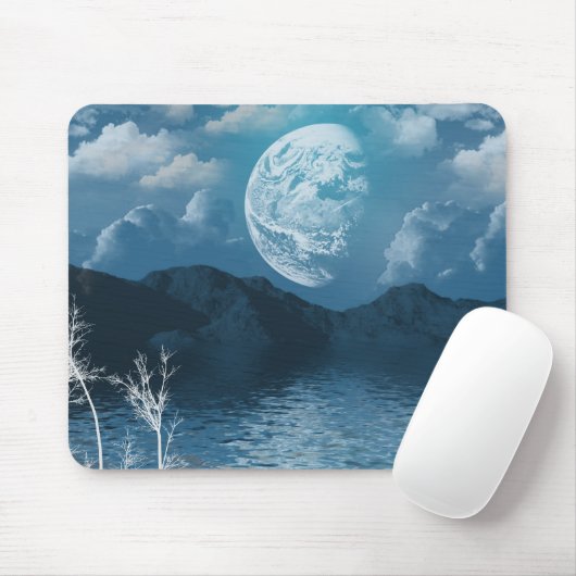 Blauer Gebirgszug Mousepad (Mit Mouse)