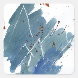 Blauer Gebirgszug Quadratischer Aufkleber