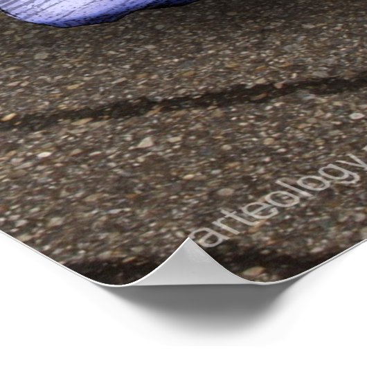 BLAUER GEBURT POSTER (Ecke)
