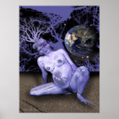 BLAUER GEBURT POSTER (Vorne)