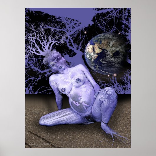BLAUER GEBURT POSTER (Vorne)