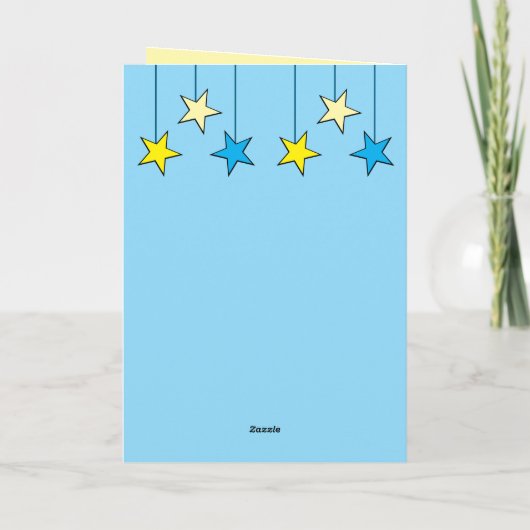 Blauer Geburtstag des Sonderbruders Karte (Rückseite)