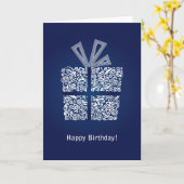 Blauer Geburtstag Herren Jungs-Karte mit Geschenkb Karte (Gelbe Blume)