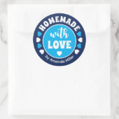 Blauer Geburtstag mit Liebe Vatertag backen Runder Aufkleber (Tasche)